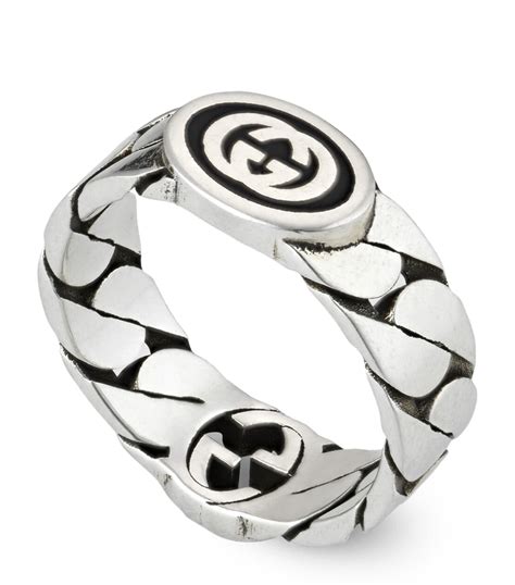 gucci silver ring with g